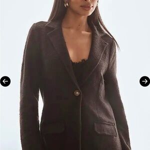 Maeve Knit Blazer, Anthropologie, Size M, Black